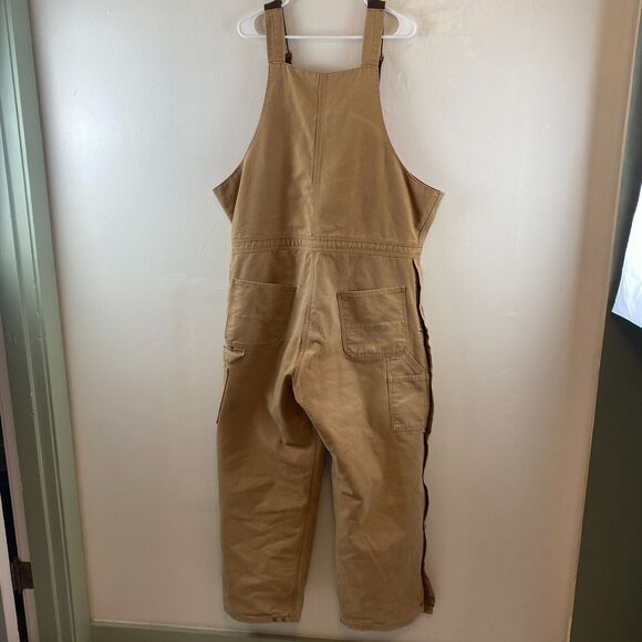 Carhartt Overalls Size L Duck Bib Quilted Double Knee Workwear 14806 USA Vintage - Picture 8 of 16